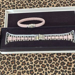 LAGOS Pink Caviar Ceramic Stainless Steel Watch Bracelet and matching bracelet